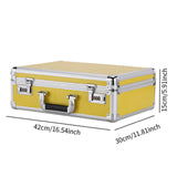 Maxbell Aluminum Alloy Hard Case with Lock Portable Tool Case for Travel files Tools M