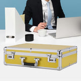 Maxbell Aluminum Alloy Hard Case with Lock Portable Tool Case for Travel files Tools L