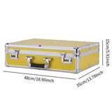 Maxbell Aluminum Alloy Hard Case with Lock Portable Tool Case for Travel files Tools L