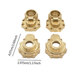 Maxbell 4Pcs 1/10 RC Brass Portal Cover Counter Weight Set for Wltoys 104020 Crawler