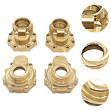 Maxbell 4Pcs 1/10 RC Brass Portal Cover Counter Weight Set for Wltoys 104020 Crawler