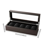 Maxbell Watch Storage Box Elegant for Watches Necklace Bracelet Earrings Girls Women 5 Slot