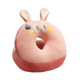 Maxbell Desk Napping Pillow Black Cushion Lovely Neck Pillow for Bedroom Home Office rabbits