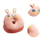 Maxbell Desk Napping Pillow Black Cushion Lovely Neck Pillow for Bedroom Home Office rabbits