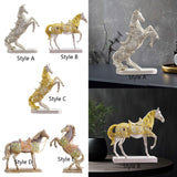 Maxbell Horse Statue Collection Lifelike Horse Figurine for Study Room Desktop Decor Style A