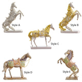 Maxbell Horse Statue Collection Lifelike Horse Figurine for Study Room Desktop Decor Style A