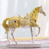 Maxbell Horse Statue Collection Lifelike Horse Figurine for Study Room Desktop Decor Style B