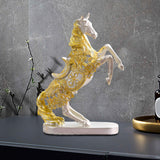 Maxbell Horse Statue Collection Lifelike Horse Figurine for Study Room Desktop Decor Style C