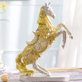 Maxbell Horse Statue Collection Lifelike Horse Figurine for Study Room Desktop Decor Style C