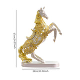Maxbell Horse Statue Collection Lifelike Horse Figurine for Study Room Desktop Decor Style C