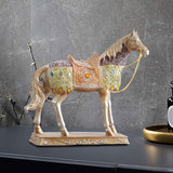 Maxbell Horse Statue Collection Lifelike Horse Figurine for Study Room Desktop Decor Style D