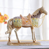 Maxbell Horse Statue Collection Lifelike Horse Figurine for Study Room Desktop Decor Style D