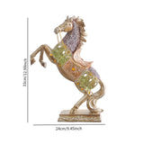 Maxbell Horse Statue Collection Lifelike Horse Figurine for Study Room Desktop Decor Style E