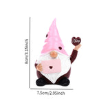 Maxbell Valentines Day Gnome Figurine Tiered Tray Decor for Shelf Bar Valentines Day
