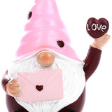 Maxbell Valentines Day Gnome Figurine Tiered Tray Decor for Shelf Bar Valentines Day