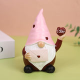 Maxbell Valentines Day Gnome Figurine Tiered Tray Decor for Shelf Bar Valentines Day