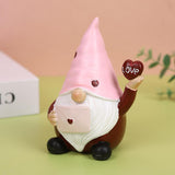 Maxbell Valentines Day Gnome Figurine Tiered Tray Decor for Shelf Bar Valentines Day
