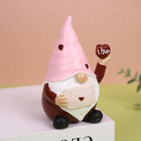 Maxbell Valentines Day Gnome Figurine Tiered Tray Decor for Shelf Bar Valentines Day