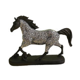 Maxbell Horse Statue Figurine Artwork Collectible Figurine for Bedroom Cabinet Decor black