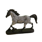 Maxbell Horse Statue Figurine Artwork Collectible Figurine for Bedroom Cabinet Decor black
