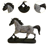 Maxbell Horse Statue Figurine Artwork Collectible Figurine for Bedroom Cabinet Decor black