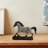 Maxbell Horse Statue Figurine Artwork Collectible Figurine for Bedroom Cabinet Decor black