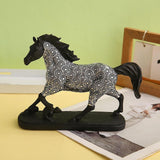 Maxbell Horse Statue Figurine Artwork Collectible Figurine for Bedroom Cabinet Decor black