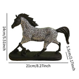 Maxbell Horse Statue Figurine Artwork Collectible Figurine for Bedroom Cabinet Decor black
