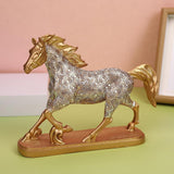 Maxbell Horse Statue Figurine Artwork Collectible Figurine for Bedroom Cabinet Decor gold