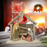 Maxbell Christmas Nativity Figurine Craft Holy Family Figurine for Indoor Home Decor