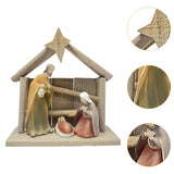 Maxbell Christmas Nativity Figurine Craft Holy Family Figurine for Indoor Home Decor