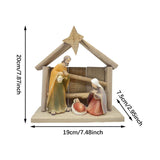Maxbell Christmas Nativity Figurine Craft Holy Family Figurine for Indoor Home Decor