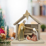 Maxbell Christmas Nativity Figurine Craft Holy Family Figurine for Indoor Home Decor