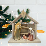 Maxbell Christmas Nativity Figurine Craft Holy Family Figurine for Indoor Home Decor