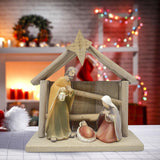 Maxbell Christmas Nativity Figurine Craft Holy Family Figurine for Indoor Home Decor