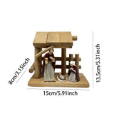 Maxbell Christmas Nativity Scene Statue Christmas Manger for Home Living Room Office