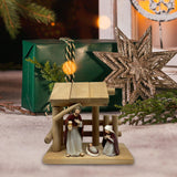Maxbell Christmas Nativity Scene Statue Christmas Manger for Home Living Room Office
