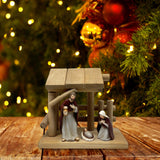 Maxbell Christmas Nativity Scene Statue Christmas Manger for Home Living Room Office