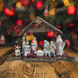 Maxbell Christmas Nativity Scene Figurine Set Crafts for Xmas Gift Holiday Religious