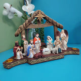 Maxbell Christmas Nativity Scene Figurine Set Crafts for Xmas Gift Holiday Religious
