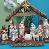 Maxbell Christmas Nativity Scene Figurine Set Crafts for Xmas Gift Holiday Religious
