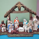 Maxbell Christmas Nativity Scene Figurine Set Crafts for Xmas Gift Holiday Religious