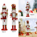 Maxbell Nutcracker King Statue Crafts Wood for Living Room Home Decoration Fireplace