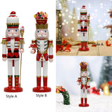 Maxbell Nutcracker King Statue Crafts Wood for Living Room Home Decoration Fireplace