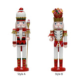 Maxbell Nutcracker King Statue Crafts Wood for Living Room Home Decoration Fireplace