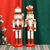 Maxbell Nutcracker King Statue Crafts Wood for Living Room Home Decoration Fireplace