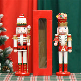 Maxbell Nutcracker King Statue Crafts Wood for Living Room Home Decoration Fireplace