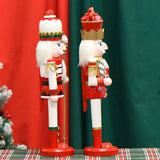 Maxbell Nutcracker King Statue Crafts Wood for Living Room Home Decoration Fireplace