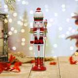 Maxbell Nutcracker King Statue Crafts Wood for Living Room Home Decoration Fireplace