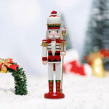 Maxbell Nutcracker King Statue Crafts Wood for Living Room Home Decoration Fireplace